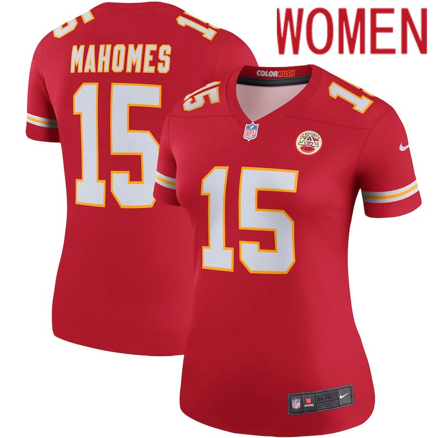 Women Kansas City Chiefs #15 Patrick Mahomes Nike Red Legend Team NFL Jersey->customized nfl jersey->Custom Jersey